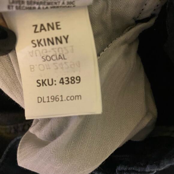 DL1961 Zane Social Deep Indigo Stretch Knit Skinny Jeans Size 14 - Picture 7 of 10